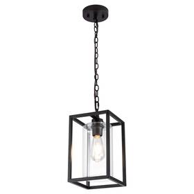 Mayna 793610306005 1-light Farmhouse Pendant Light Black Metal Cage Fixtures With Adjusta