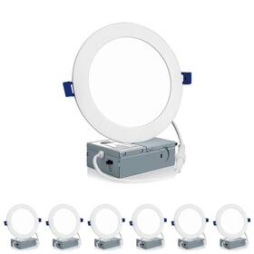 Meconard Mgd-lrc-12x-etl-cct-6p 6 Pack Inch Ultra-thin Led Recessed Ceiling Light 3000k/4000k/5000k Select