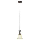 Mediterranean 1 Trans Light Globe Gold Lighting Ebony Mini-pendant