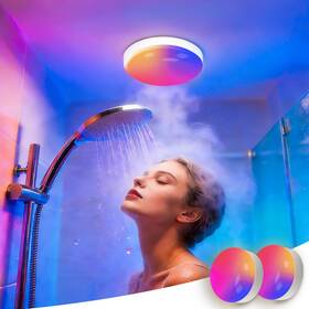 Ms251001 Megastar 2packs Ip68 Waterprooof Rechargeable Shower Lights 400lm Rgb Therapy Remote
