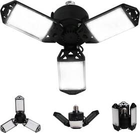 Meiqils 313040647662 Led Garage Light 80w 8000 Lumen Ceiling Lights With 3 Adjustable Panels 6500k
