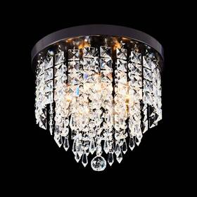 Hcf-1326-bz-bnhd-1 Merra 11 Inch 5-light Oiled Bronze Flush Mount Chandelier With K9 Crystals