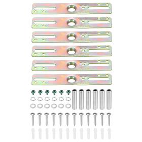Metallixity 672668456576 6 Pack 4 Inch Ceiling Light Plate Kit Crossbar Mounting Bracket Universal