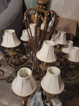 N6238-355 Metropolitan Lighting Minka 12 Light Chandelier Golden Bronze