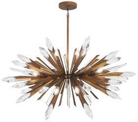 N1948-739 Metropolitan N1948 Elsa 12 Light 42 Inch W Crystal Pendant - Gold