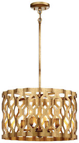 N6773-293 Metropolitan 4-light 18inch Pendant Ceiling Light In Pandora Gold Leaf