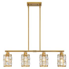 Mexo 753775978646 Crystal Pendant Light Fixture For Kitchen Island Dining Room Farmhouse Chand