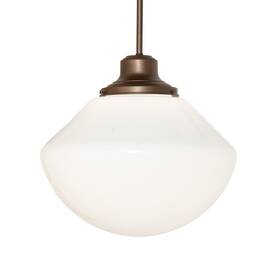 278174 Meyda Lighting 16 Inch W Revival Schoolhouse 1lt Globe Pendant White Opal Glass -