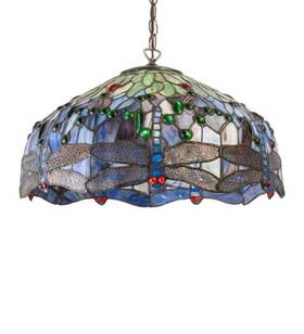 31103 Meyda Tiffany Dragonfly 20 Inch W Pendant - Brass
