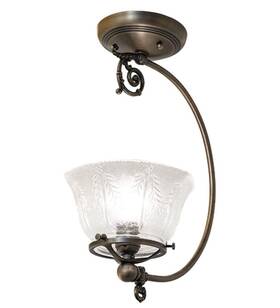 36618 Meyda Tiffany Revival Auburn Wheat Gas Reproduction 13 Inch W - Brass
