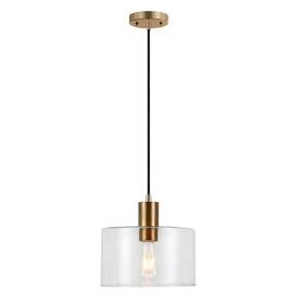 Pd0096 Meyer&cross And Henri 1-light Hand-blown Glass Pendant With Brass Accents