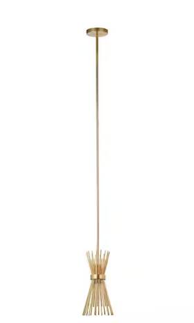 Pd0695 Meyer&cross Andromeda 1-light Brass Starburst Pendant