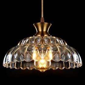 M-xt-07 Mgcanyu Brushed Gold Glass Pendant 11.8in Vintage Light Fixture