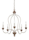 F2998-5chkw-bw Mh Feiss Traditional Resin Steel Hartsville Chandelier 014817541823