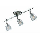 25613 Milan Triarch Light 3 Bath Brushed International Vanitytrack Steel