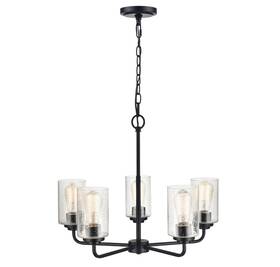 Millennium 842639028969 Lighting 9605mb Moven 5 Light Chandelier Matte Black