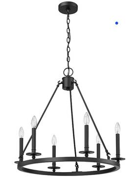 46706-mb Millennium 842639039491 New Lighting 6 Light Black Chandelier 60w