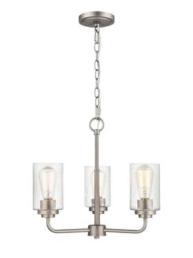 9603-sn Millennium Lighting 9603 Moven 3 Light 18 Inch W Chandelier Satin Nickel