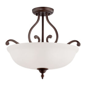 1573-rbz Millennium Lighting 1573 Courtney Lakes 3 Light Semi-flush Bronze
