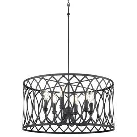 42106-mb Millennium Lighting 42106 Arelyn 6 Light 23 Inch W Pendant - Black
