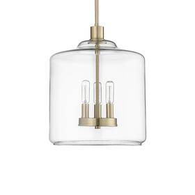 46933-mg Millennium Lighting 46933 Asheville 3 Light 12 Inch W Pendant - Gold