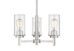 495003-bn Millennium Lighting 495003 Janna 3 Light 18 Inch W Chandelier - Nickel