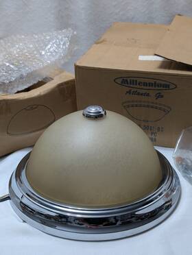 5601-bg Millennium Lighting 5061-bg Flush Mount Ceiling Fixture Chrome With Scavo Glass 2 Bulb 11 Inch W