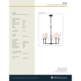 Millennium Lighting 842639038579 Chelsea Chandelier Ceiling Fixture In