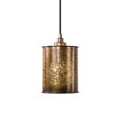 22065 Mini Modern Light Galvanized Metal Pendant Golden Brown Industrial Wolcott