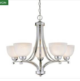 1425-84 Minka-lavery Five Light Chandelier In Brushed Nickel By From The Paradox Collect