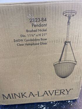 2323-84 Minka Lavery Atrio 3 Light 11-1/4 Inch Wide Pendant - Brushed Nickel