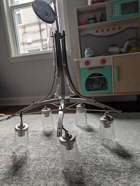 3305-84 Minka Lavery Poleis 5 Light Chandelier Brushed Nickel -