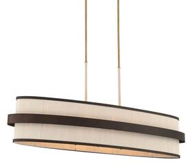 3687-886 Minka Lavery 3687 Harbor Wrap 8 Light 48 Inch W Linear Chandelier - Dark Bronze /