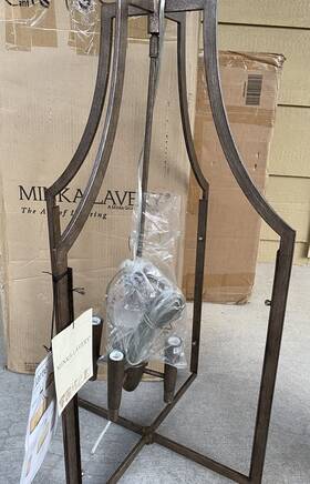 4394-1-573 Minka Lavery Minka-lavery 4394-573 Four Light 33.5 Inch Pendant Clart Collection Missing Glass