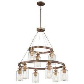 4559-588 Minka Lavery 9 Light 2 Tier Chandelier - Bronze