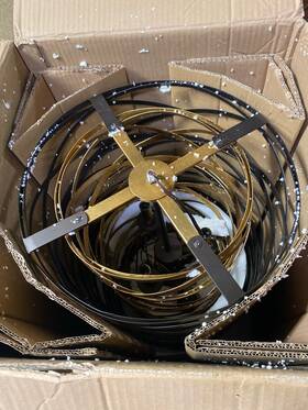 4672-111 Minka Lavery Vortic Flow 6-light Dark Bronze/mosaic Gold Pendant