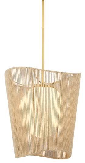 6575-695 Minka Lavery 6575 Key Largo 1 Light 16 Inch W Pendant - Brass