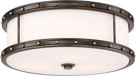 827-103 Minka Lavery 3-light Flush Mount Harvard Court Bronze With Liberty Gold Highlights 827-103 Minka Lavery 3-light Flush Mount Harvard Court Bronze With Liberty Gold Highlights