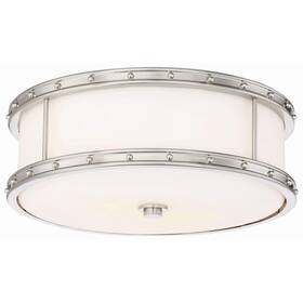 827-84-l Minka Lavery Led Flush Mount Ceiling Light 15.5 Inch Brushed Nickel Dimmable