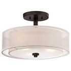 4107-172 Minka Studio Parsons Semi Flush Iron Lavery Smoked Mount