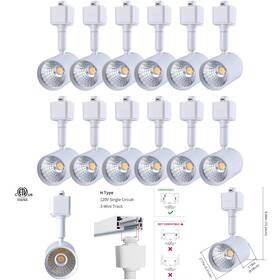 Mirrea Home 12 Pack 6 Led Track Lighting Heads 6.5w White Neutral 4000k Accent Wall Art