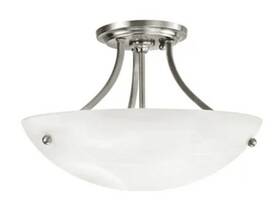 9205177 Miseno Ml7750 2 Light 16 Inch Semi-flush Bowl Ceiling Fixture - Brushed Nickel