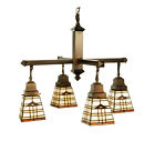 103043 Mission 26 Glass 4 Chandelier Meyda Lt Lighting Arrowhead Wide " Stained