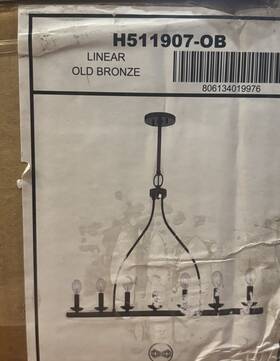 H511907-ob Mitzi Kendra Linear Chandelier Old Bronze 7-light Fixture Parts/read