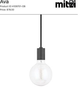 H109701-ob Mitzi Hudson Valley Lighting Ava Pendant Light Pre-owned Old Bronze