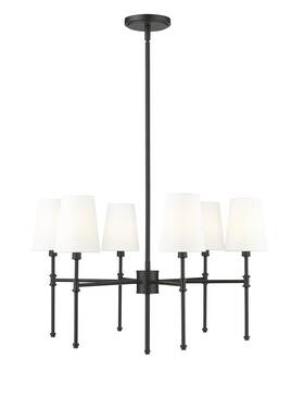 16106-mb Ml Lighting Adorra 25.75 Wide 6-light Chandelier - Matte Black