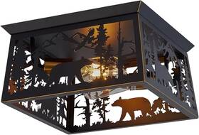 Mlgb 313097891827 Rustic Bear Flush Mount Ceiling Light Fixture Farmhouse Vintage Industrial Meta