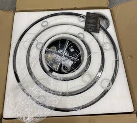 Mod021-bk-04-ww Mod Lighting Charlotte Modern 4-ring Chandelier