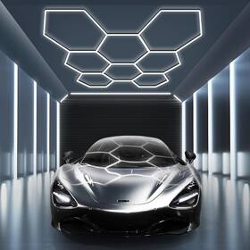 Lfxbb-8hckd Modern Hexagon Garage Light Higher Brightness 38880 Lumens Honeycomb 8