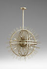 06490 Modern Starburst Saturn Orb Design 8 Pendant Light Cyan Sunburst